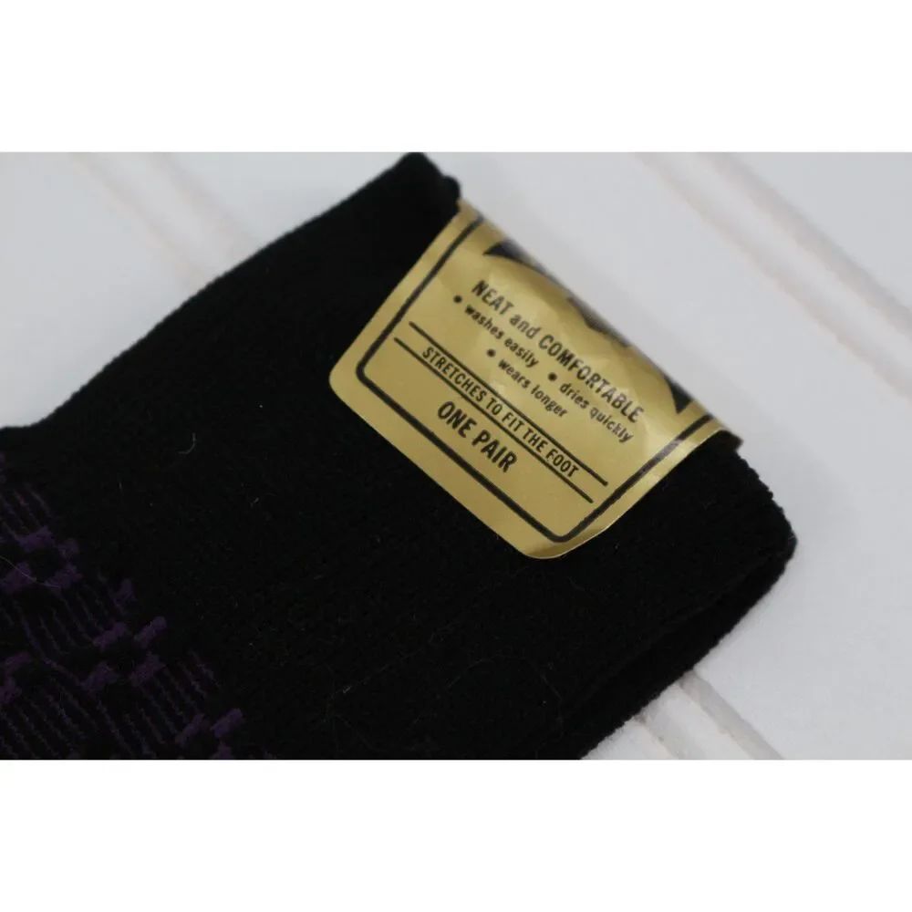 Vintage Stretch Sox Deadstock Made in USA Purple Trouser Socks